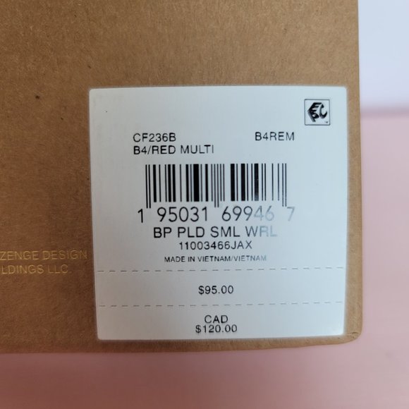 COACH Small Printed Plaid Coated Canvas Wristlet- Red Multi $75. ⭐ - Picture 15 of 16